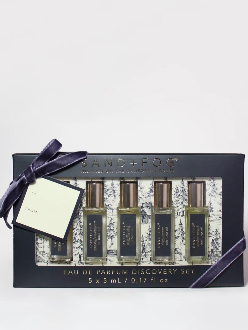 SAND + FOG Exploratory Perfume Oil Rollerball Set - Large Navy Discovery Collect